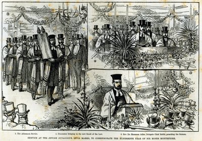 Service at the Jewish Synagogue, Bevis Marks, to Commemorate the Hundredth Year of Sir Moses Montefiore, from 